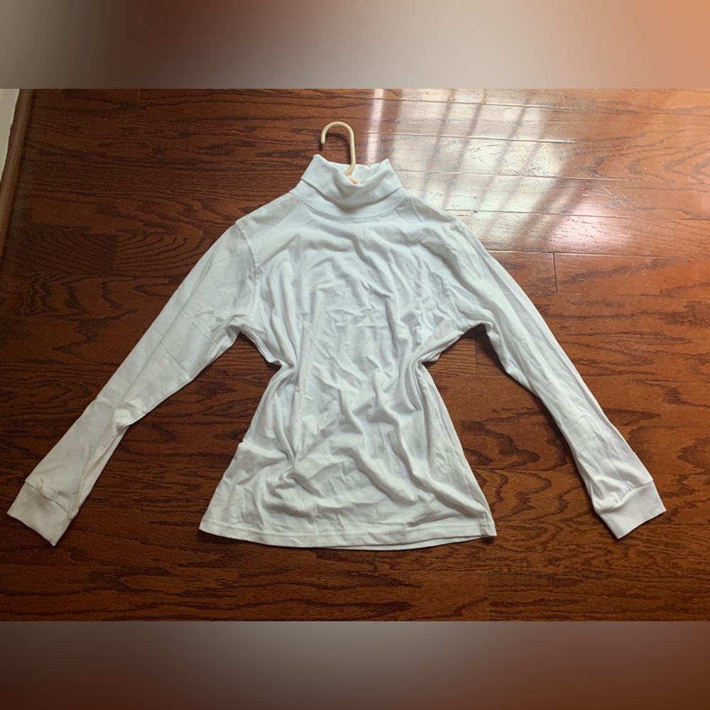 French Toast Long Sleeve Turtleneck Top White Size XL (14/16)